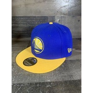 Golden State Warrriors Hat Mens Snapback Blue Yellow New Era NBA Cap Adjustable